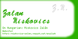 zalan miskovics business card
