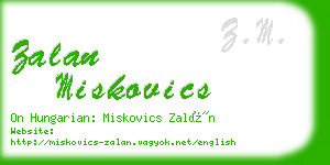 zalan miskovics business card